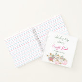 Herfst Gold White en roze pomkin Guest Book Notitieboek (Binnen)
