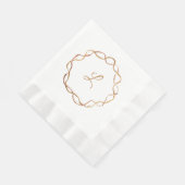 Herfst Gold Wreater Monogram Paper Napkin Servet (Hoek)
