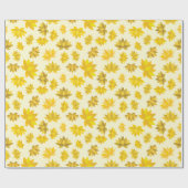 Herfst Golden Blooms Heldere Naadloze Thanksgiving Cadeaupapier (Vlak)