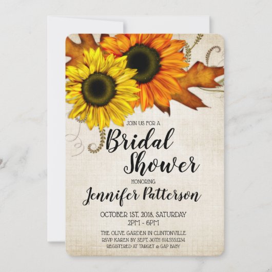 Herfst Golden en Oranje Vrijgezellenfeest Kaart (Voorkant)