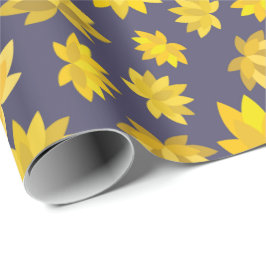 Herfst Golden Florals Naadloze Thanksgiving Cadeaupapier