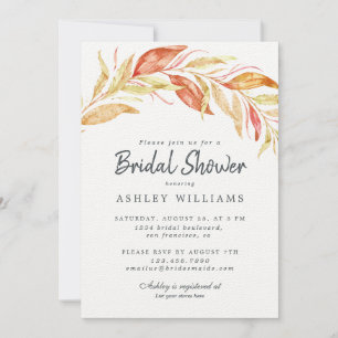 Herfst Golden Foliage Bridal Shower Kaart