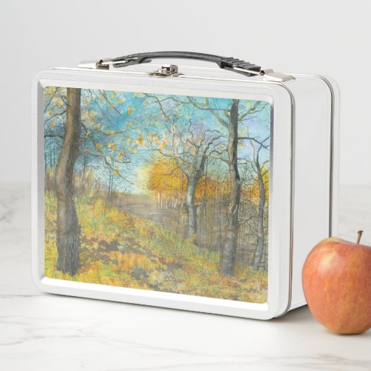 Herfst golden in een eikenbos (In situ)