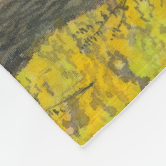 Herfst golden in een eikenbos fleece deken (Hoek)