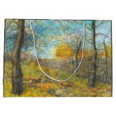 Herfst golden in een eikenbos groot cadeauzakje (Achterkant)