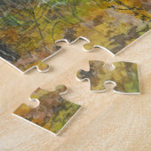 Herfst golden in een eikenbos legpuzzel (Zijkant)
