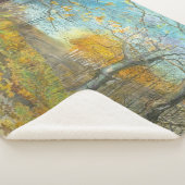 Herfst golden in een eikenbos sherpa deken (3/4)