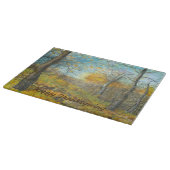 Herfst golden in een eikenbos snijplank (Hoek)