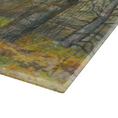 Herfst golden in een eikenbos snijplank (Hoek)