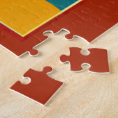 Herfst golden oranje leaf briefkaart legpuzzel (Zijkant)