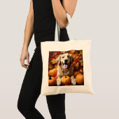 Herfst Golden Retriever Dog met pompoenen Tas (Voorkant (product))