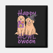 Herfst Golden Retriever Lovers Halloween Happy How Magneet (Voorkant)