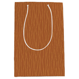 Herfst Golvende Lijnen Cadeautas | Bruin & Oranje