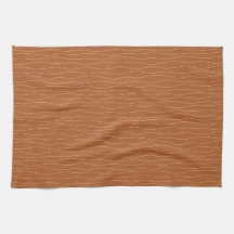 Herfst Golvende Lijnen Theedoek | Bruin & Oranje