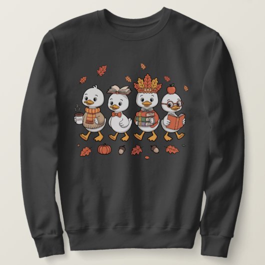 Herfst Goose Teacher Kleuterschool Voorschoolse Bo Trui (Design voorkant)