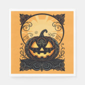 Herfst Gothic Jack O Lantern Servet (Voorkant)