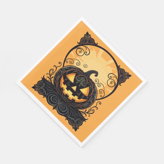 Herfst Gothic Jack O Lantern Servet (Hoek)