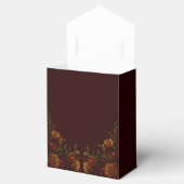 Herfst Gothic Wedding Rustic Oranje maroon Bedankdoosjes (Geopend)