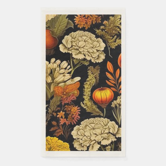 Herfst Gotische Bloemen Gastdoeken Servet (Voorkant)