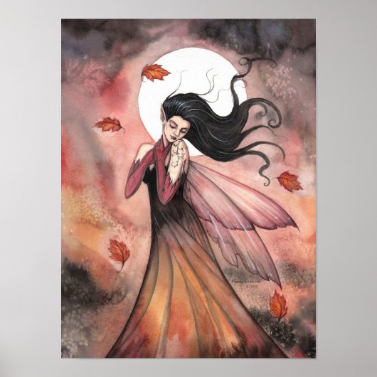 Herfst gotische sprookjesachtige fantasie kunstpos poster (Voorkant)