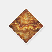 Herfst Goud & Amber Marmeren Textuur Decoupage Ser Servet (Hoek)