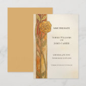 Herfst Goud Art Nouveau Bewaar De Datum Save The Date (Voorkant / Achterkant)