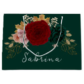 Herfst Goud Bourgondië Emerald Greeney Bloemen Groot Cadeauzakje (Voorkant)