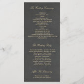 Herfst Goud en Krijtbord Bladeren Trouwprogramma's Programmakaart (Achterkant)