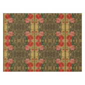 Herfst Goud en Zwart en Big Bold Bloemen Tafelkleed (Voorkant (Horizontaal))