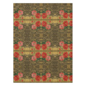 Herfst Goud en Zwart en Big Bold Bloemen Tafelkleed (Voorkant)