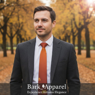 Herfst Goud Folie Bladeren Patroon Stropdas