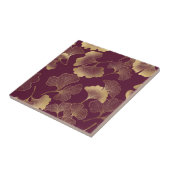 Herfst Goud Ginkgo Blad Patroon Tegeltje (Zijkant)