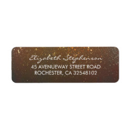  Herfst Goud Glitz Bruiloft Etiket