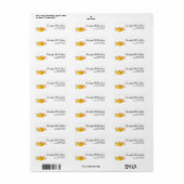 Herfst Goud Pompoen Waterverf Etiket (Full Sheet)
