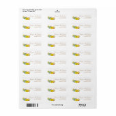 Herfst Goud Pompoen Waterverf Etiket (Full Sheet)