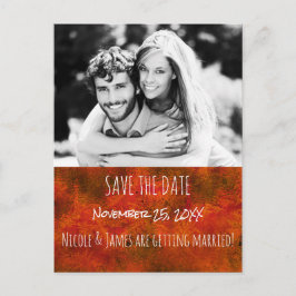 Herfst Goud SAVE THE DATE Rustieke Trouwfoto Aankondigingskaart