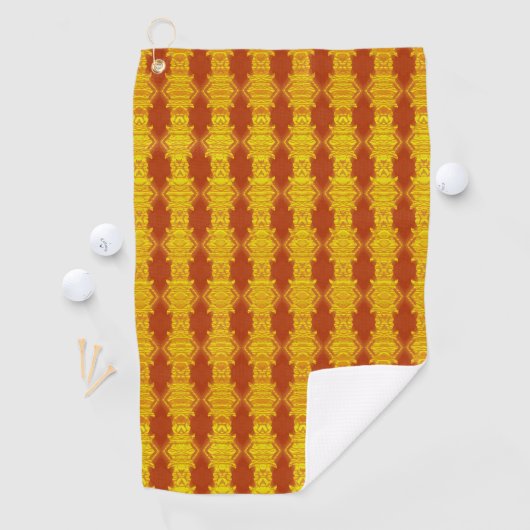 Herfst Goud Tribal Golfhanddoek (Insitu)