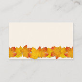 Herfst Goud verlaat Border Escort Place Cards Plaatskaartje (Achterkant)
