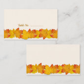 Herfst Goud verlaat Border Escort Place Cards Plaatskaartje (Voorkant / Achterkant)