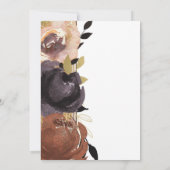 Herfst Goud Vrijgezellenfeest Bold Flowers Modern  Kaart (Achterkant)