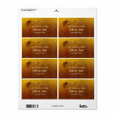 Herfst Gouden bladeren Bruiloft Etiket (Full Sheet)