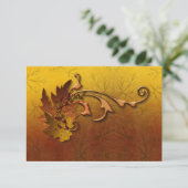 Herfst Gouden Bladeren Bruiloft Informatiekaartje (Staand voorkant)