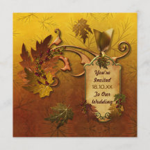 Herfst Gouden bladeren Bruiloft