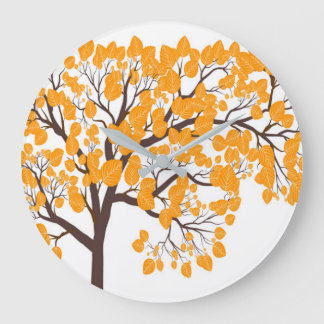 Herfst Gouden Boom Wandklok 