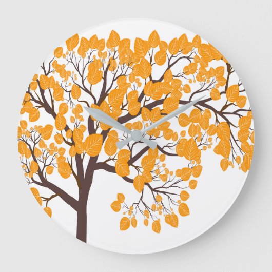 Herfst Gouden Boom Wandklok  (Voorkant)