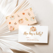 Herfst gouden folie pompoen hoe groot mama's buik informatiekaartje