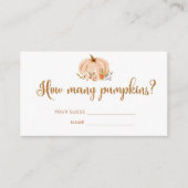 Herfst gouden folie pompoen hoeveel pompoenen informatiekaartje (Voorkant)