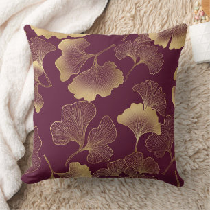 Herfst Gouden Ginkgo Blad Patroon Kussen