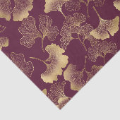 Herfst Gouden Ginkgo Blad Patroon Tissuepapier (Detail)