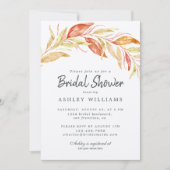 Herfst Gouden Loof Bruiloft Uitnodiging (Voorkant)